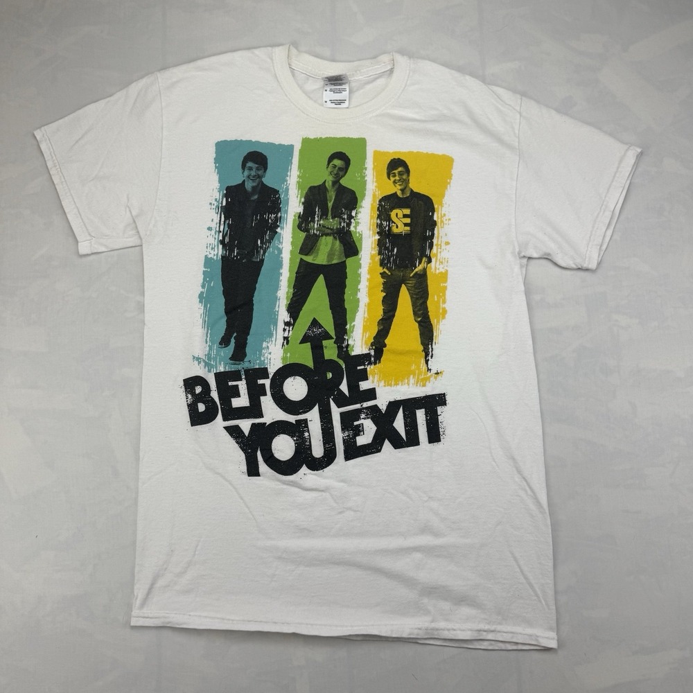 Before You Exit Band T-Shirt Graphic Tee White Gildan Heavy Cotton Size M